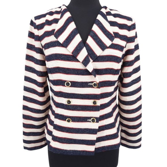 CAbi Jackets & Blazers - NEW CABI 5094 Cruise Jacket Nautical Stripe Double Breast Blazer 6 Tailored